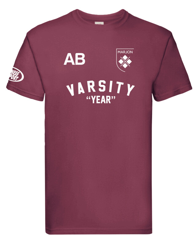 Marjon Varsity T-Shirt Burgundy