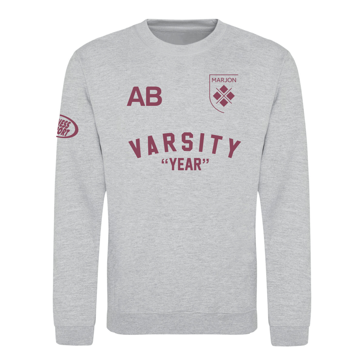 Marjon Varsity Grey Sweatshirt