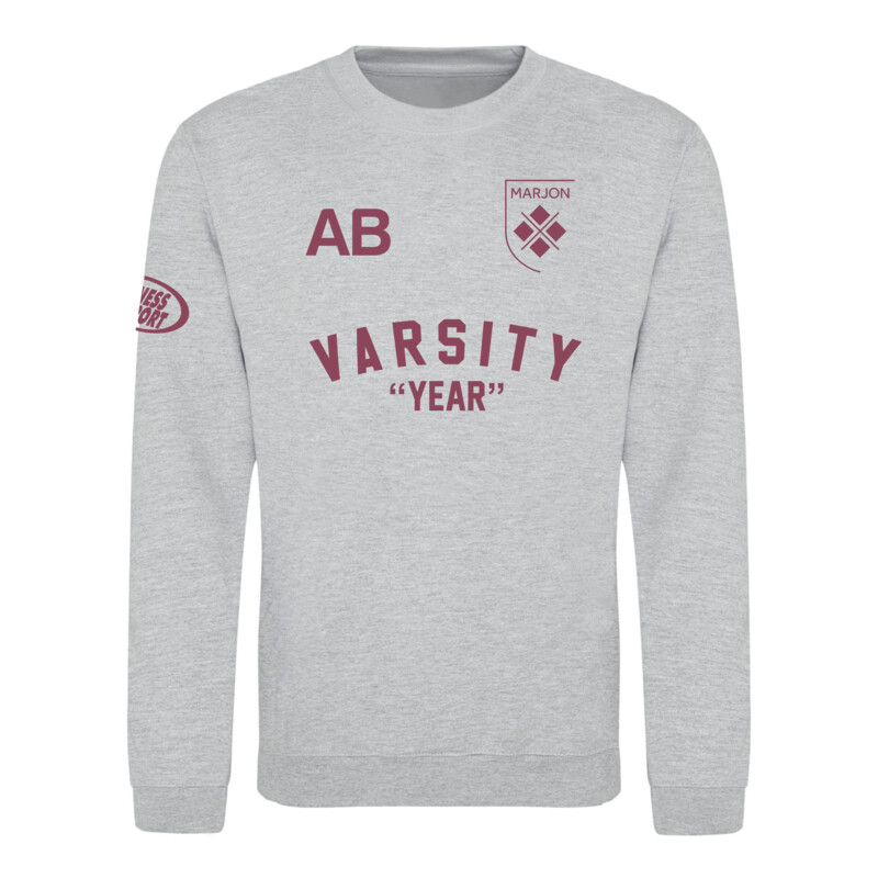 Marjon Varsity Grey Sweatshirt