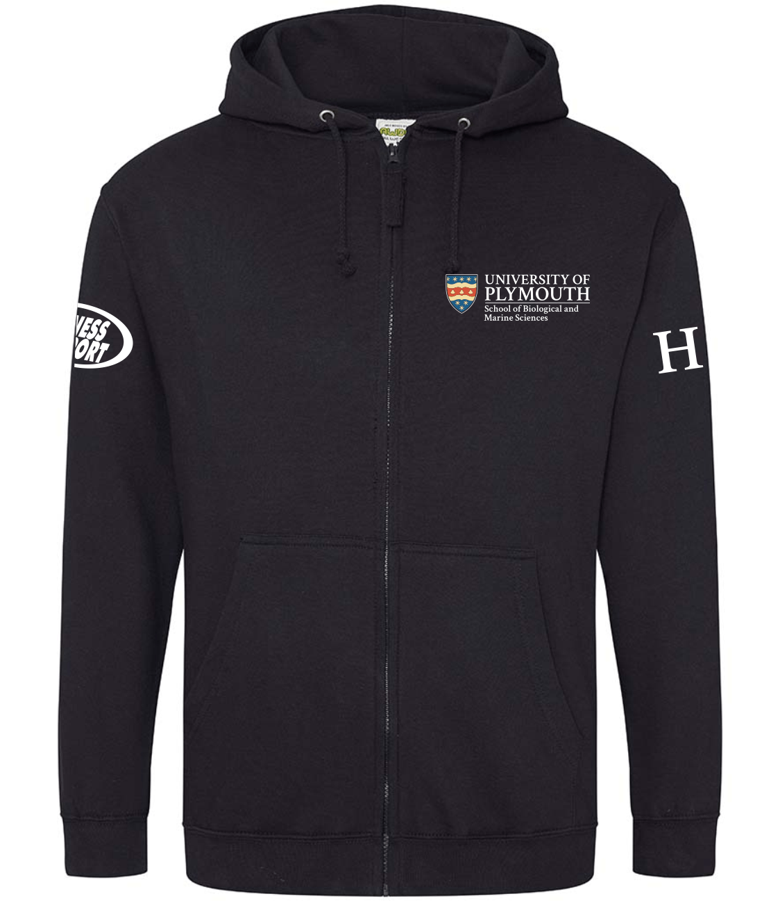 Marine Conservation Black Zip Hoodie