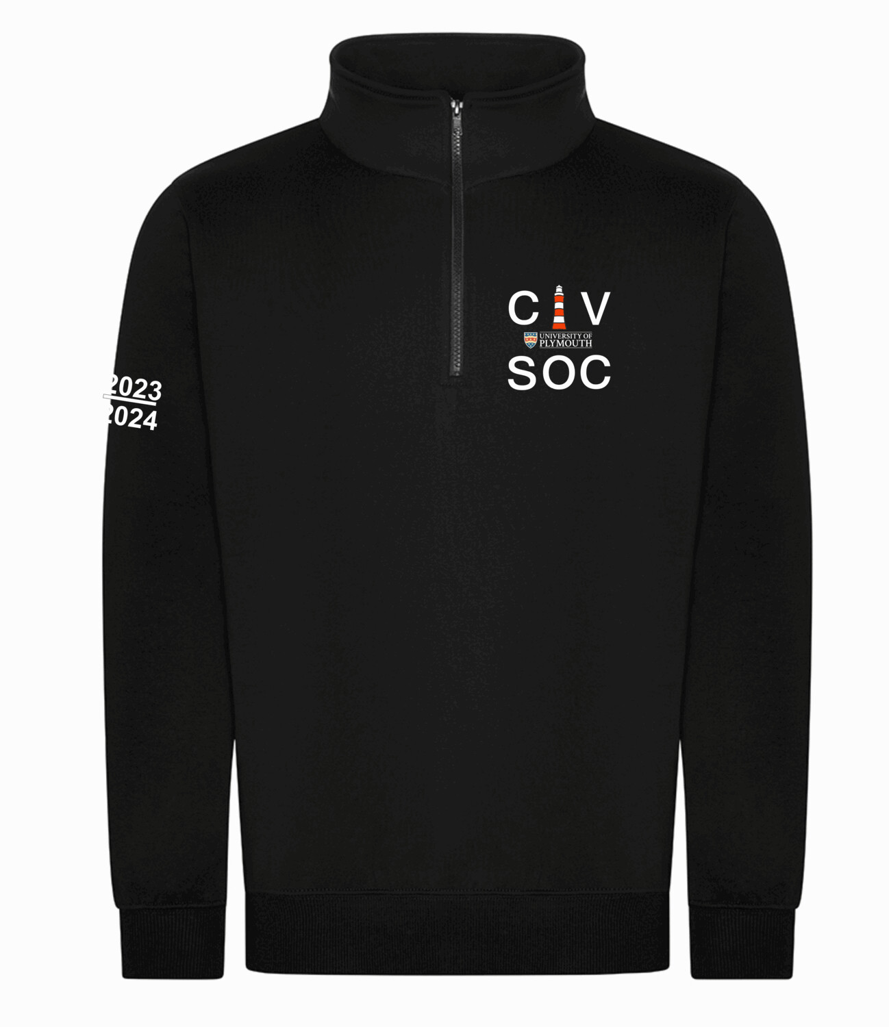 CIV SOC Black 1/4 Zip