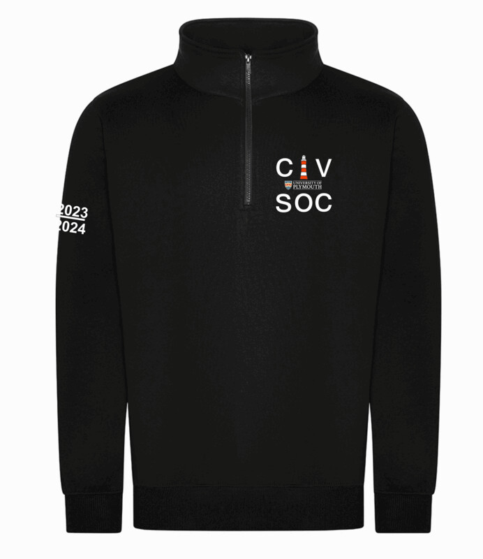 CIV SOC Black 1/4 Zip