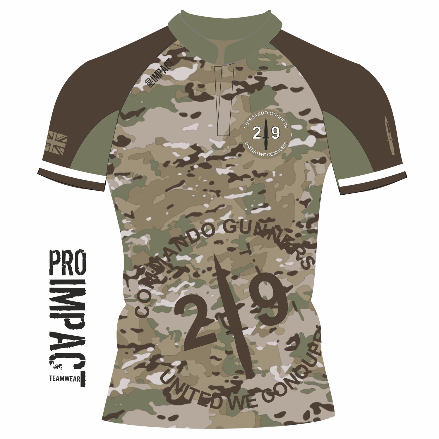 29 Rugby Shirt Camo with Wings/Dagger