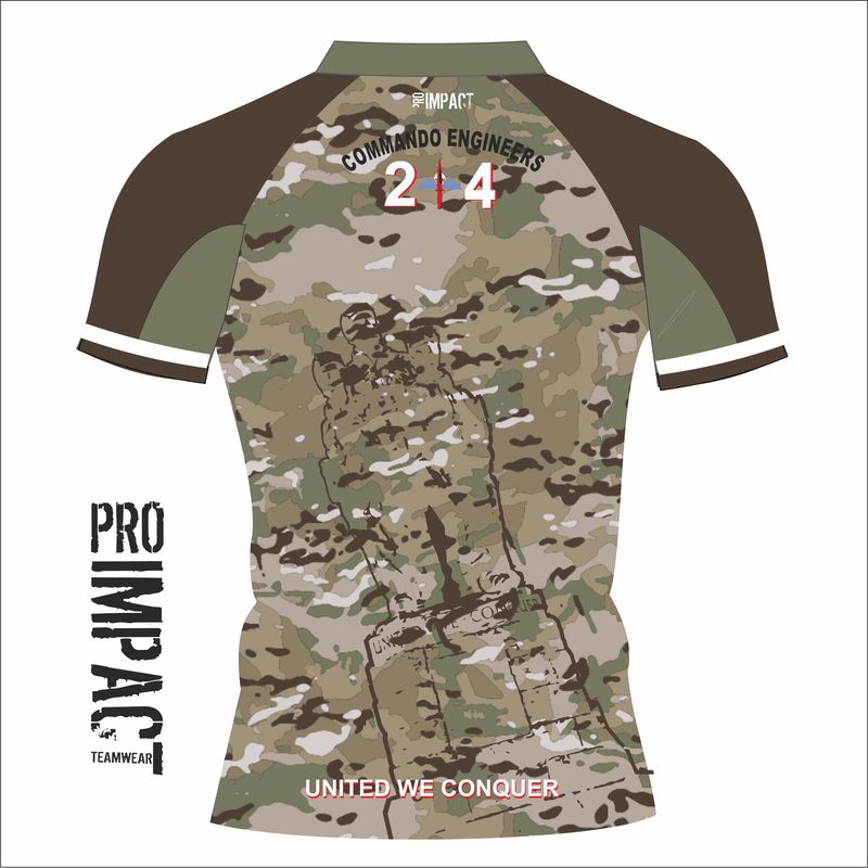 24 Rugby Shirt Camo with Wings/Dagger