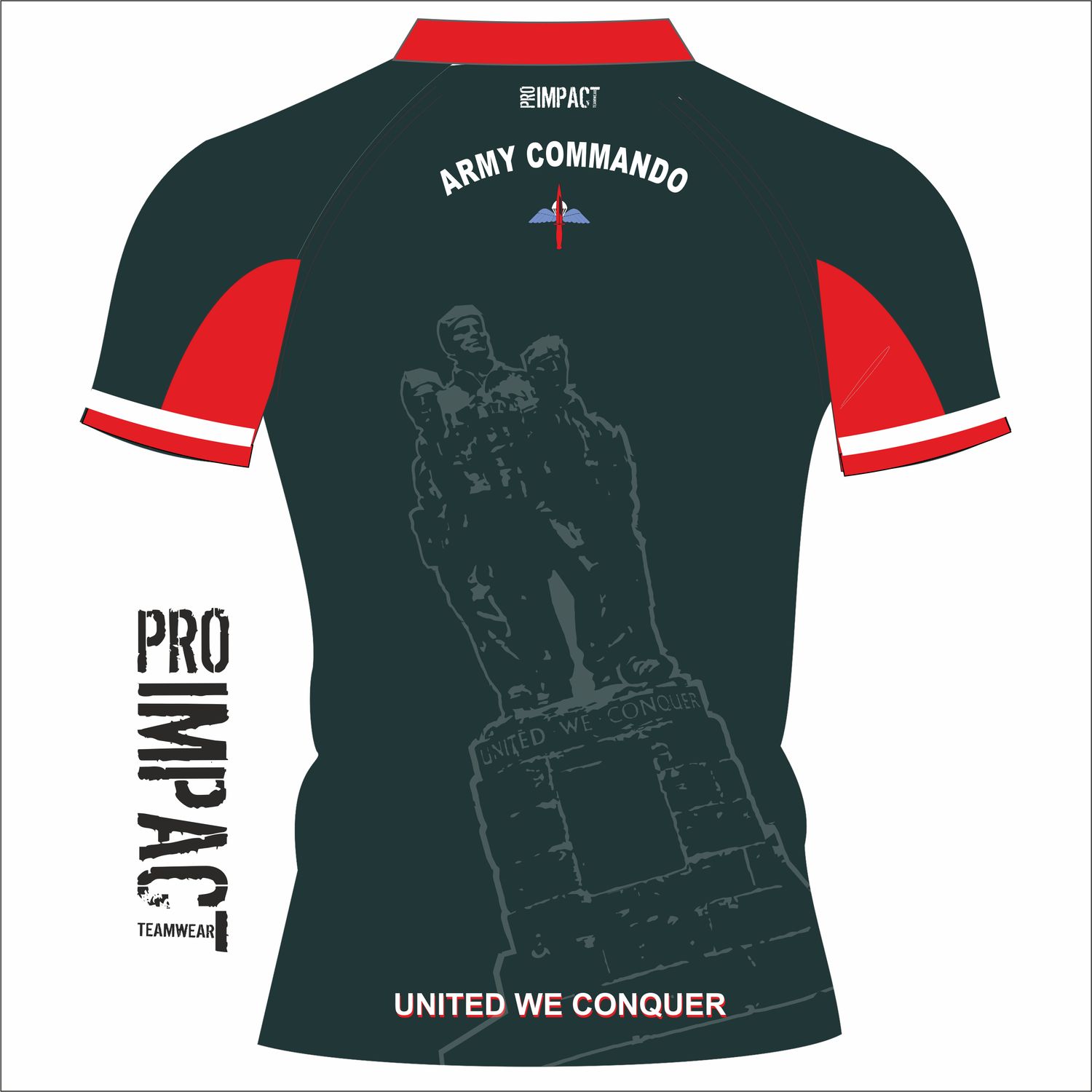 Army Commando Bottle Rugby Shirt with Wings/Dagger