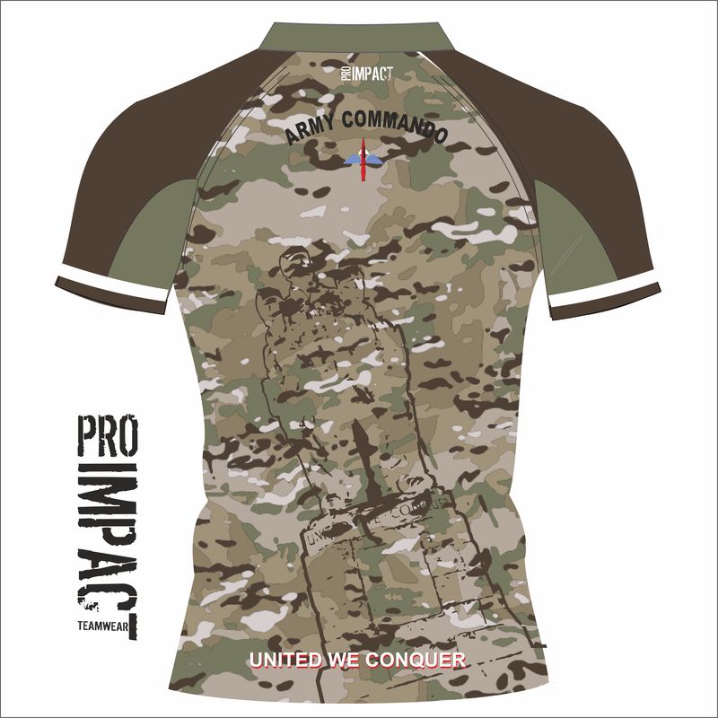 Army Commando Rugby Shirt Camo with Wings/Dagger