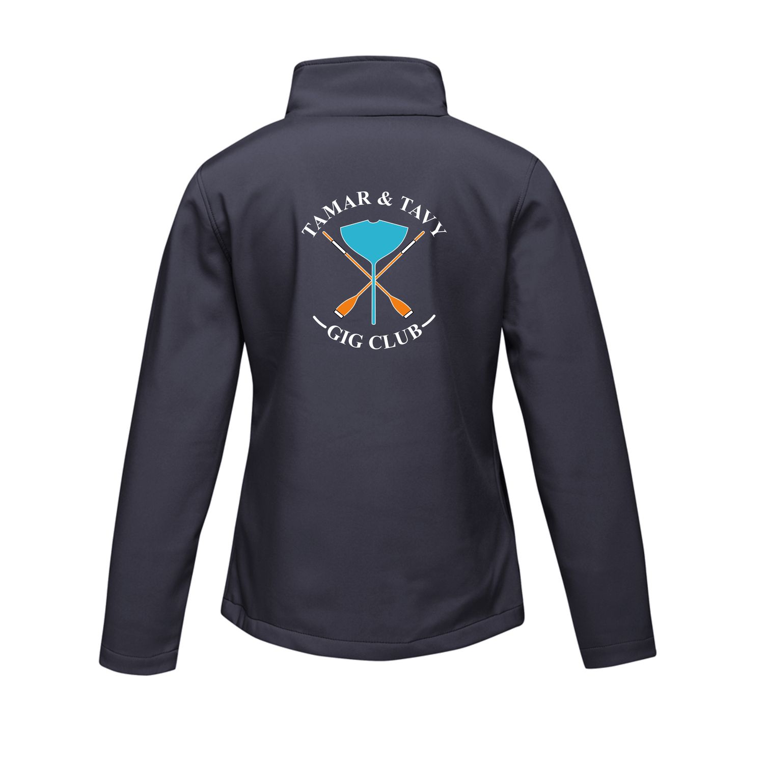 Tamar &amp; Tavy Gig Club Ladies Soft Shell Logo Back