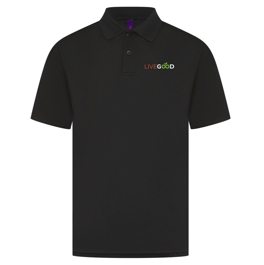 Livegood Black Unisex Polo