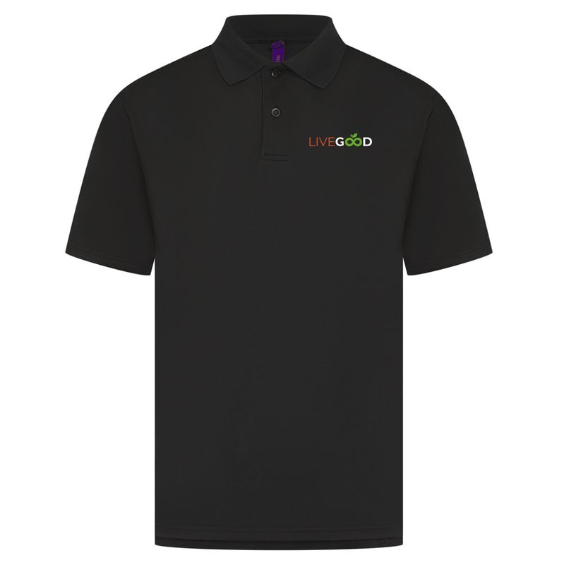 Livegood Black Unisex Polo