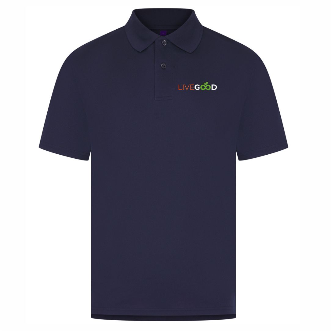 Livegood Oxford Navy Unisex Polo