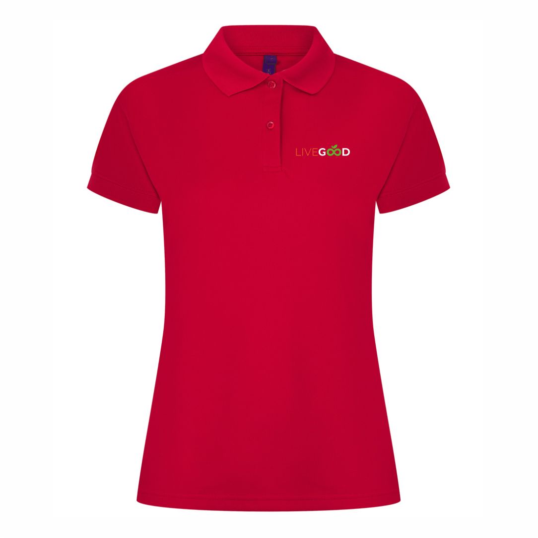 Livegood Lady Fit Classic Red Polo