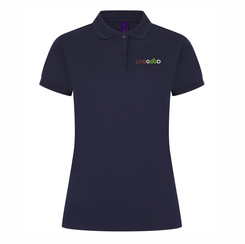 Livegood Lady Fit Oxford Navy Polo