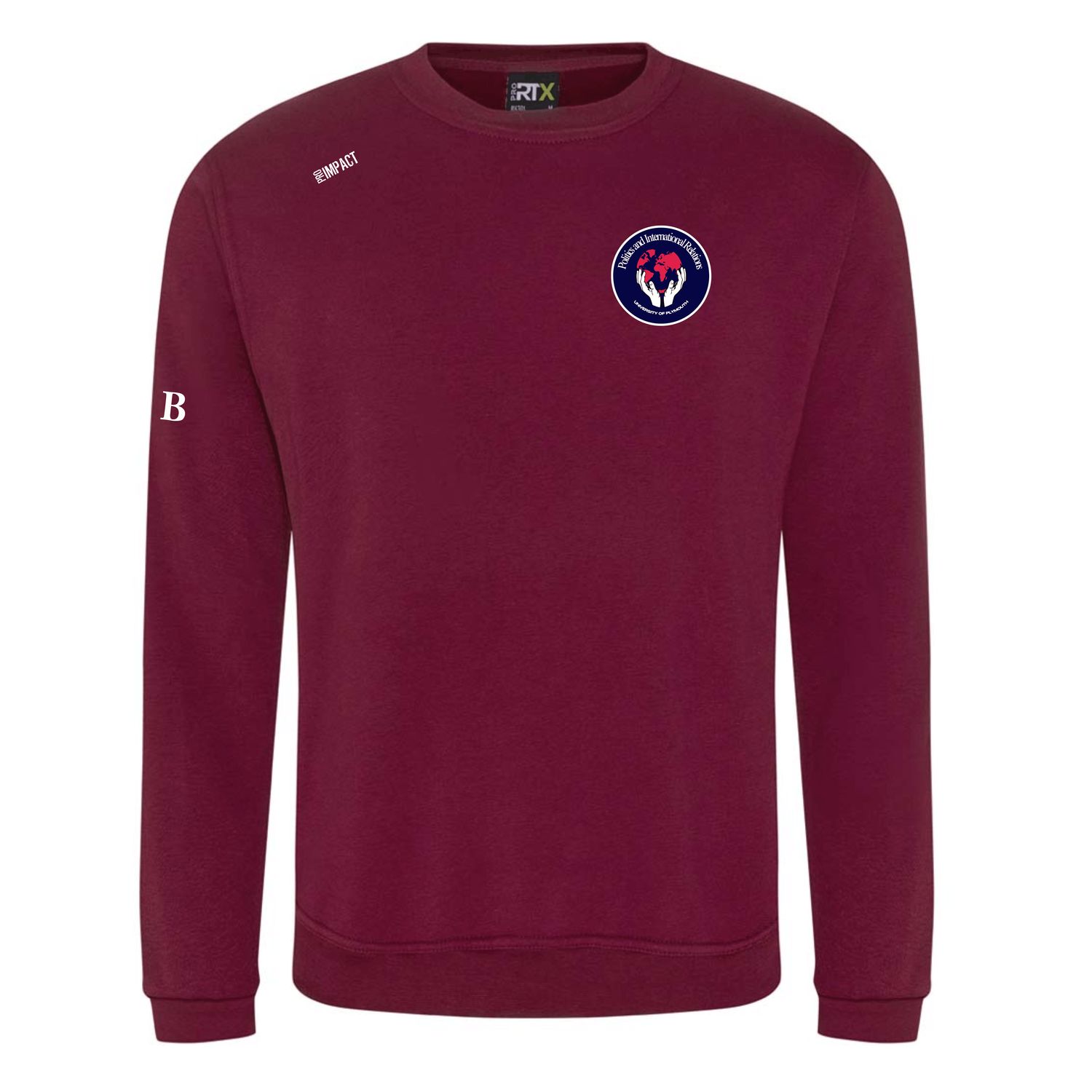 UP Politics and IR Sweatshirt Burgundy
