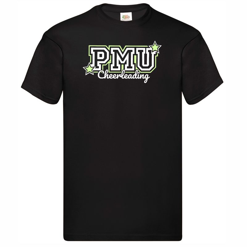PMU Cheerleading Black T-Shirt Glitter Print