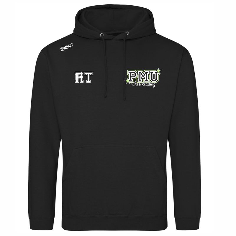 PMU Cheerleading Black Hoodie (Glitter Back Print)