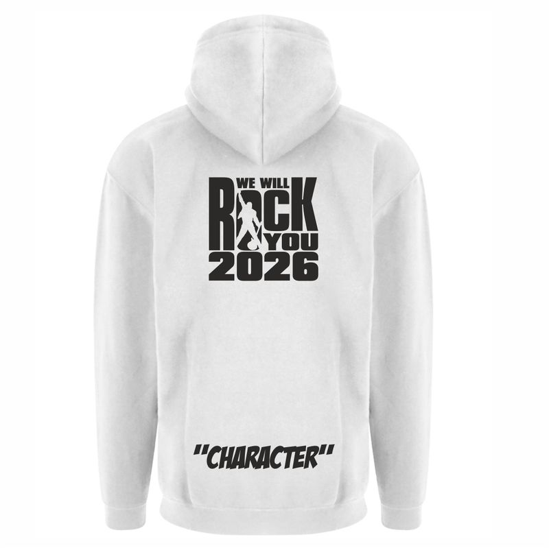We will rock you White Hoodie
