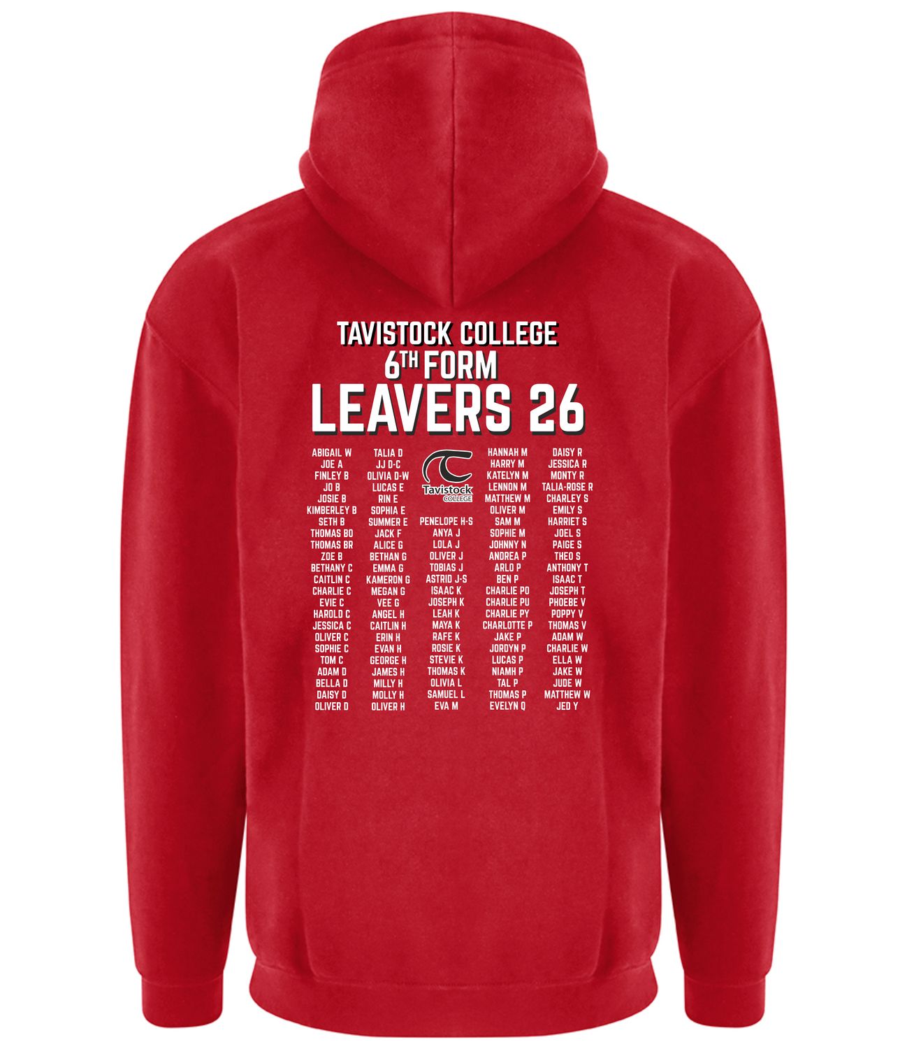 Tavistock College 6th Form Leavers Red Hoodie