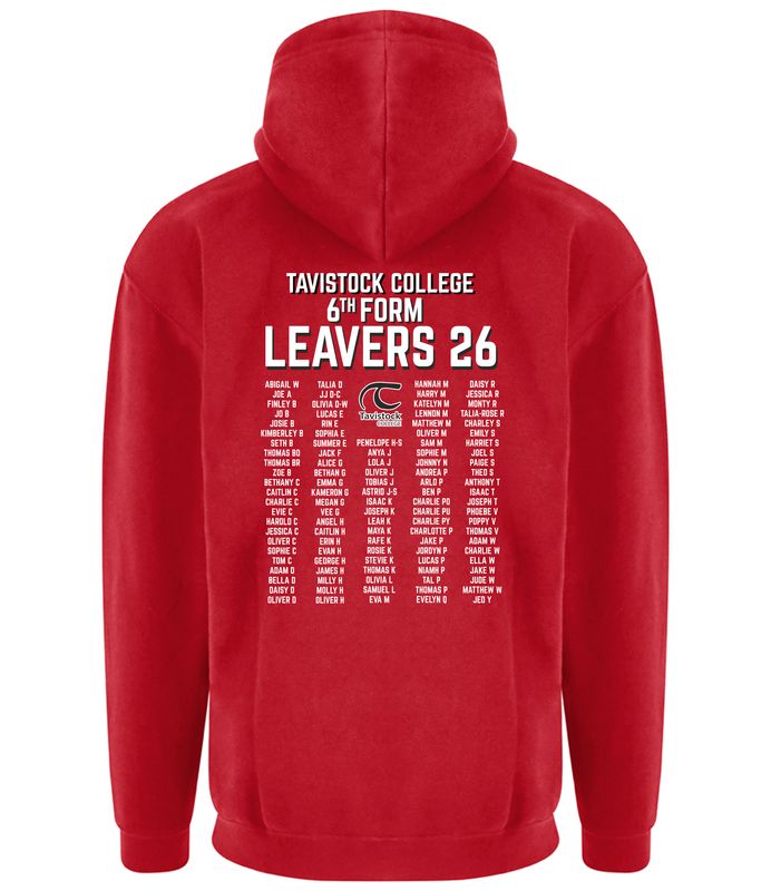 Tavistock College 6th Form Leavers Red Hoodie