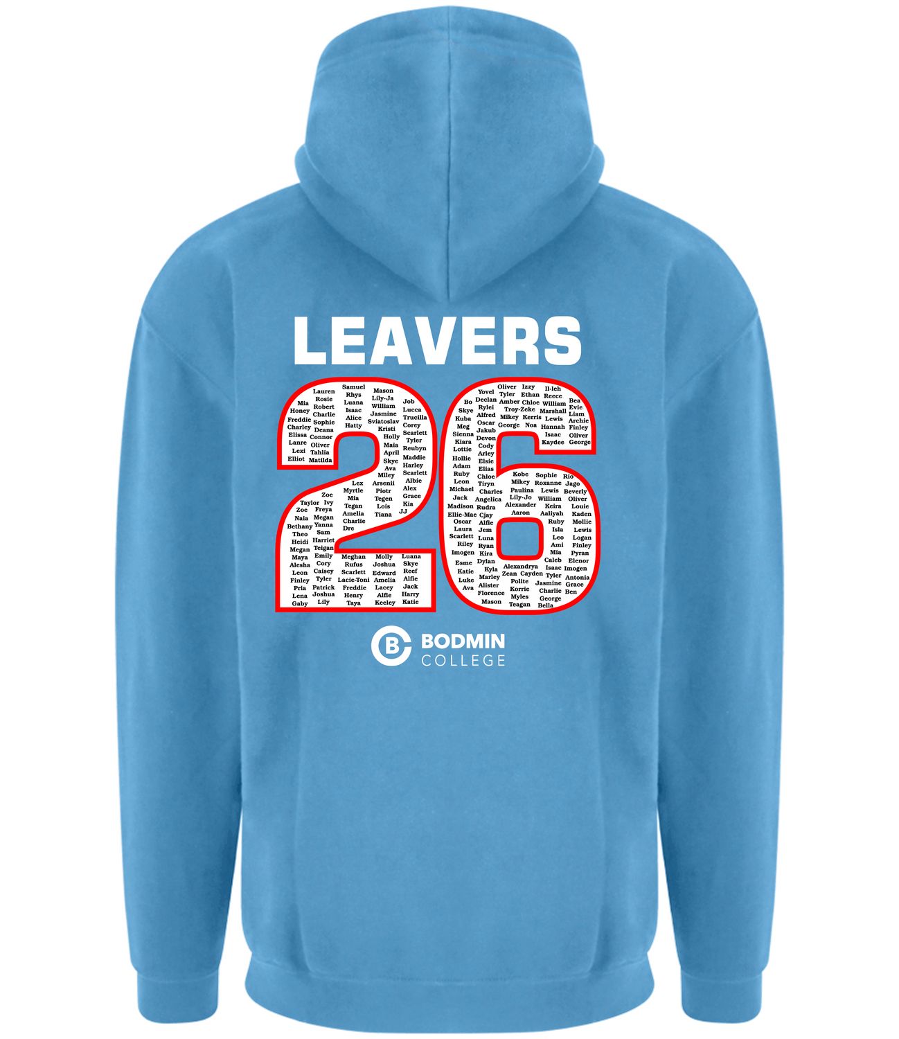 Bodmin Sky Blue Leavers Hoody 2026