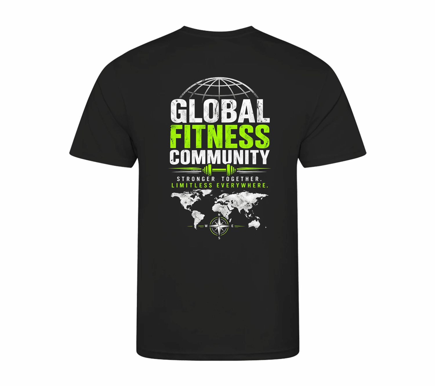 Global Fitness Logo T-Shirt Black