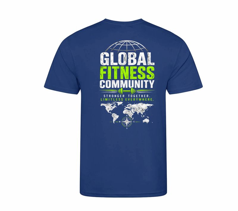 Global Fitness Logo T-Shirt Royal