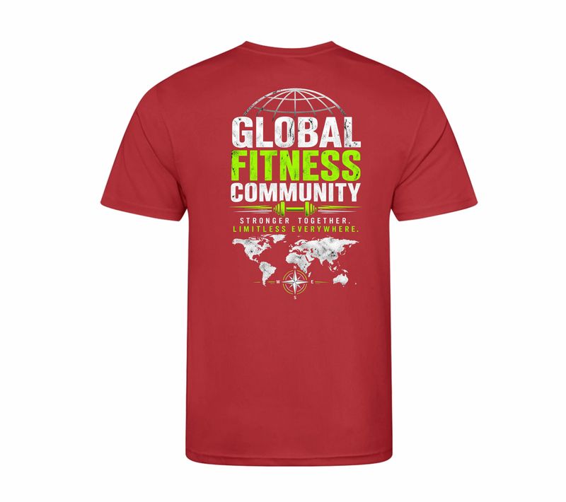 Global Fitness Logo T-Shirt Red
