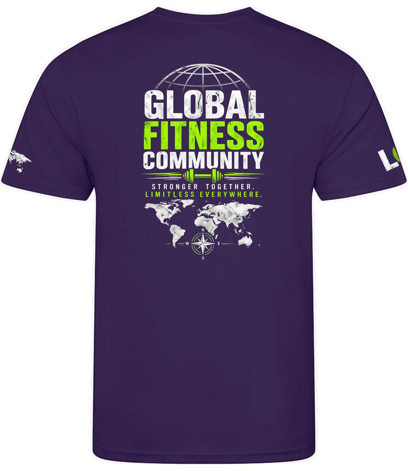 Global Fitness Logo T-Shirt Purple