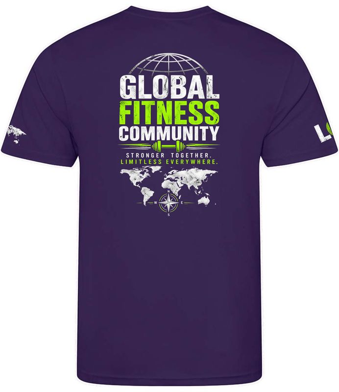 Global Fitness Logo T-Shirt Purple