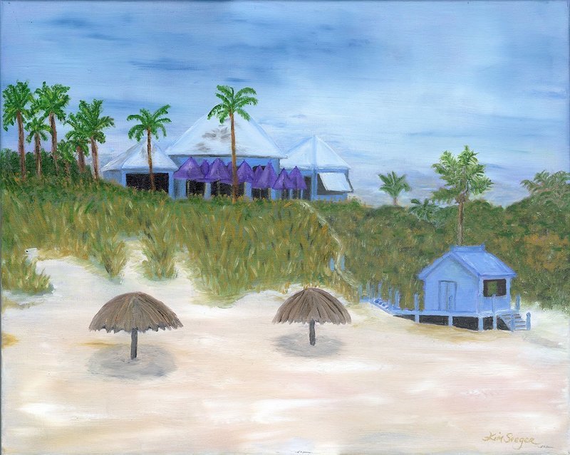 "The Blue Bar at Pink Sands"