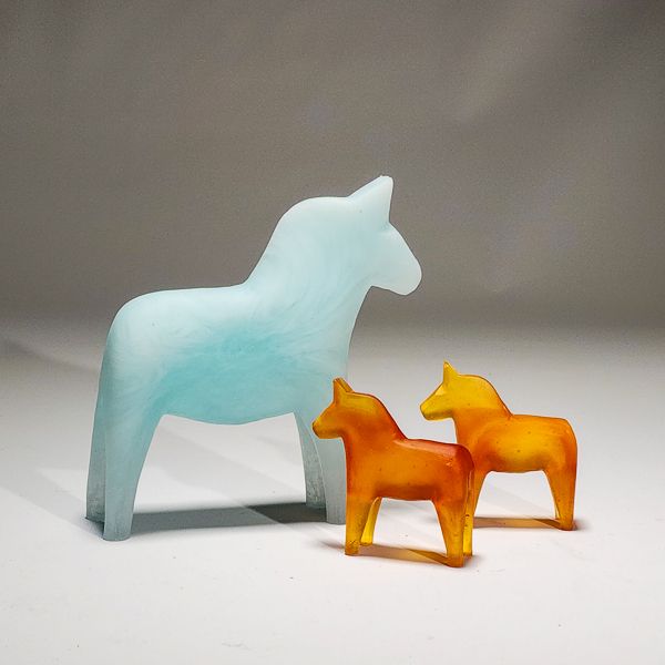 Large Frosty Dala Horse