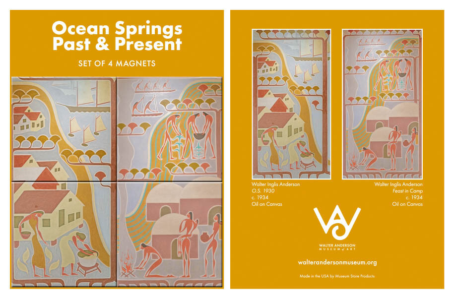 4pc Magnet Set The Chase & Bringing Home the Deer Walter Anderson PWAP Murals 4pc Magnet Set The Chase & Bringing Home the Deer Walter Anderson PWAP Murals