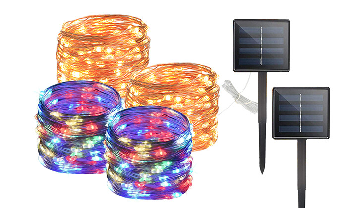 Solar Powered Cooper LED Outdoor String Lights