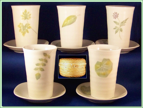 117-178 New Leaf (5 Cups &amp; Saucers)