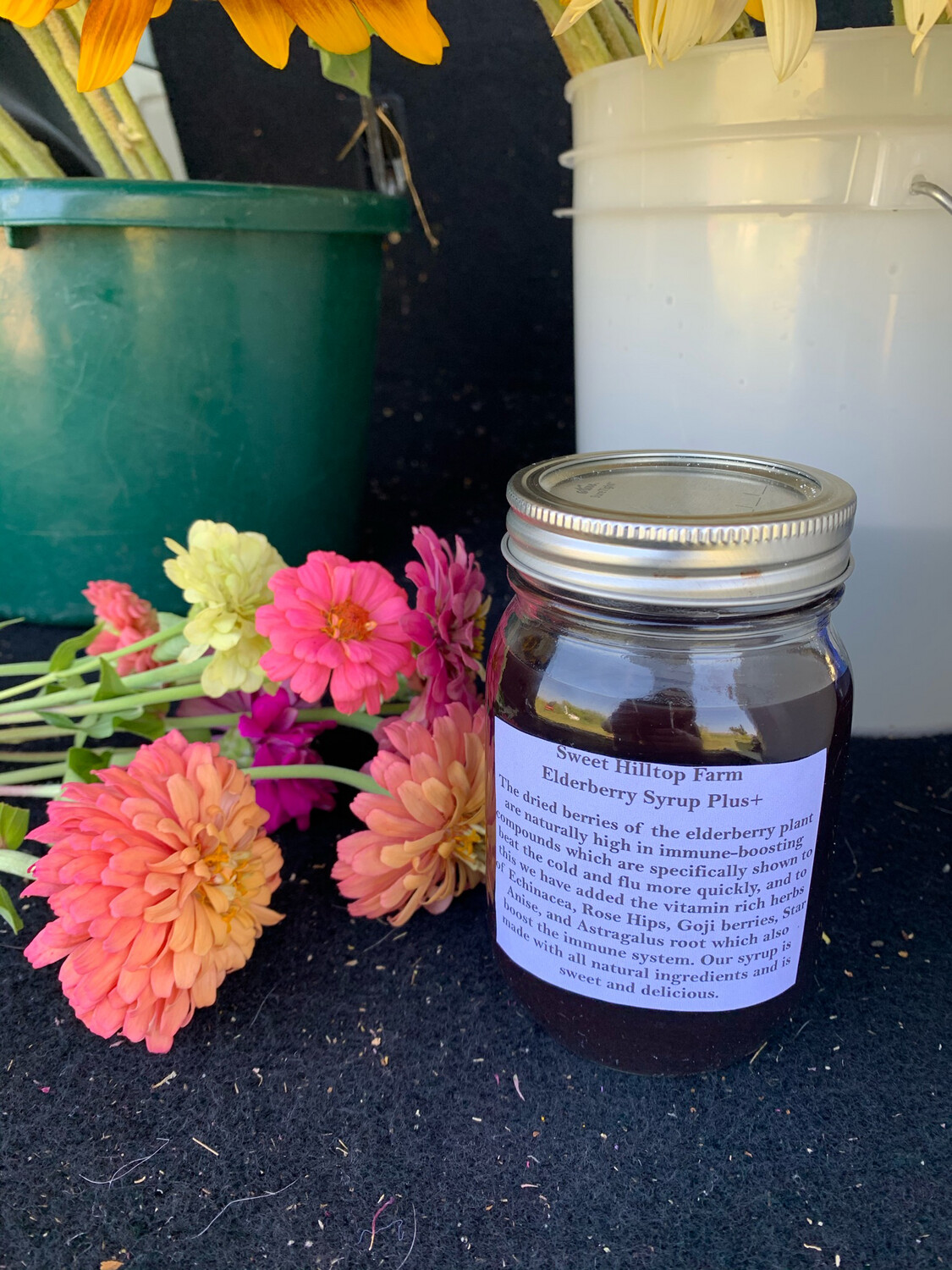 16 oz Jar Elderberry+ Syrup