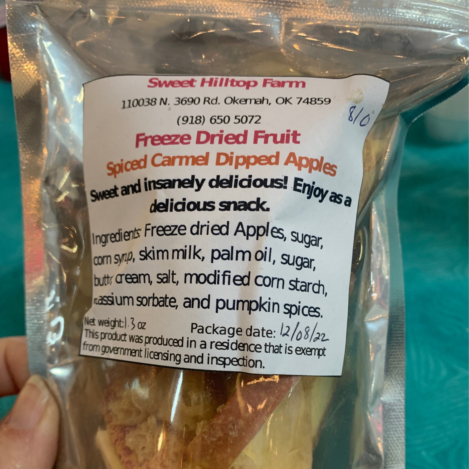Spiced Carmel Freeze Dried Apples