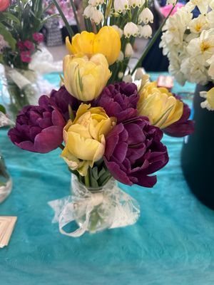 Spring Tulip Bouquet In A Vase