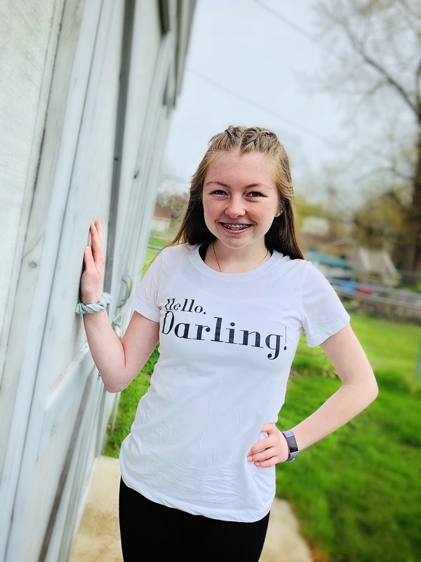 Hello, Darling!-ALM Magazine Ladies Fitted T-shirt
