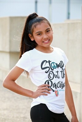Stomp Out the Racism-ALM Magazine Kids Fitted T-shirt