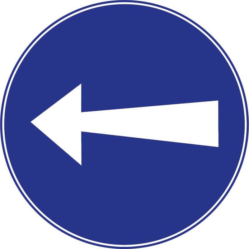 תמרור סע שמאלה ב-41 מקט 205