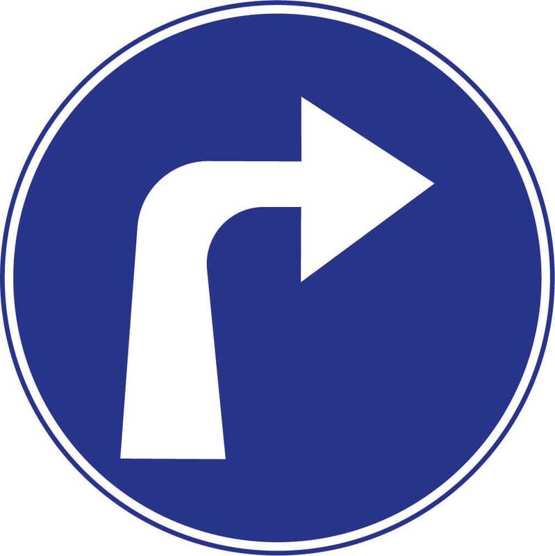סע ימינה אחרי התמרור ב-42 מקט 206