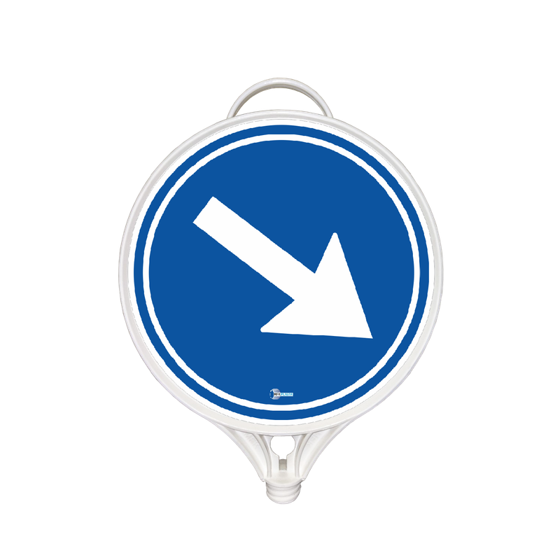 שילוט מודולארי לחיבור מעל עמוד גמיש/עמוד סימון -מגש עגול