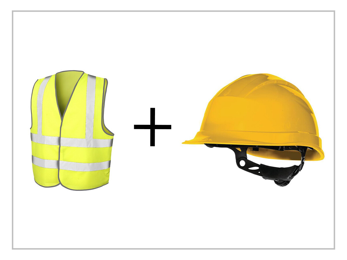 Hard Hat + Hi Vis Vest - PPE Set