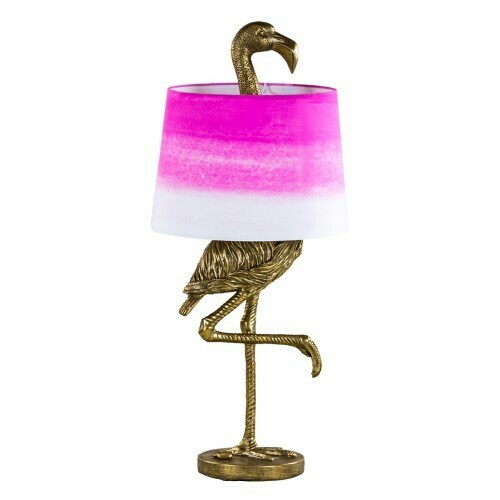 Antique gold flamingo table lamp