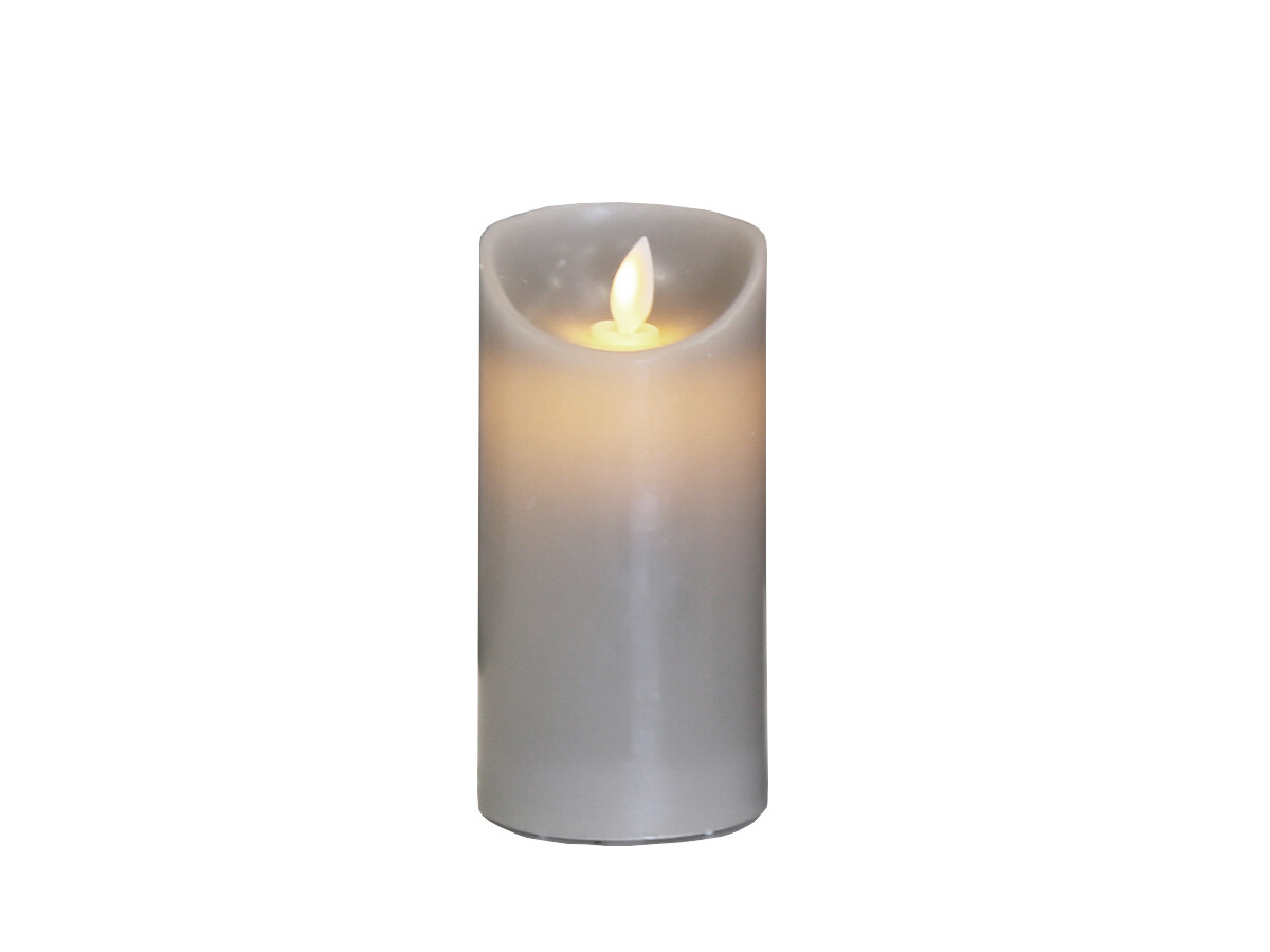 Tall LED Church Candle - Taupe