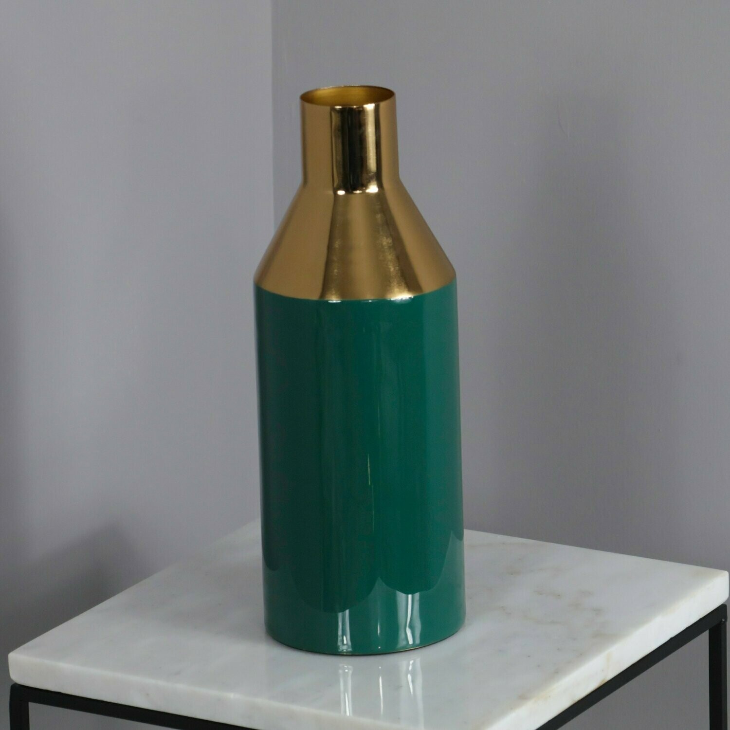 Gold and Green Tall vase