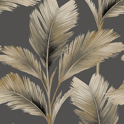 Kailani Wallpaper - Gold Palm Leaf