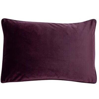 Aubergine Velvet Rectangular Cushion