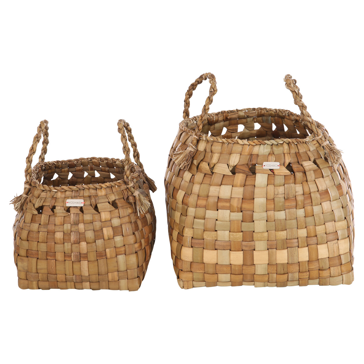 Wicker Basket with Handles - Large