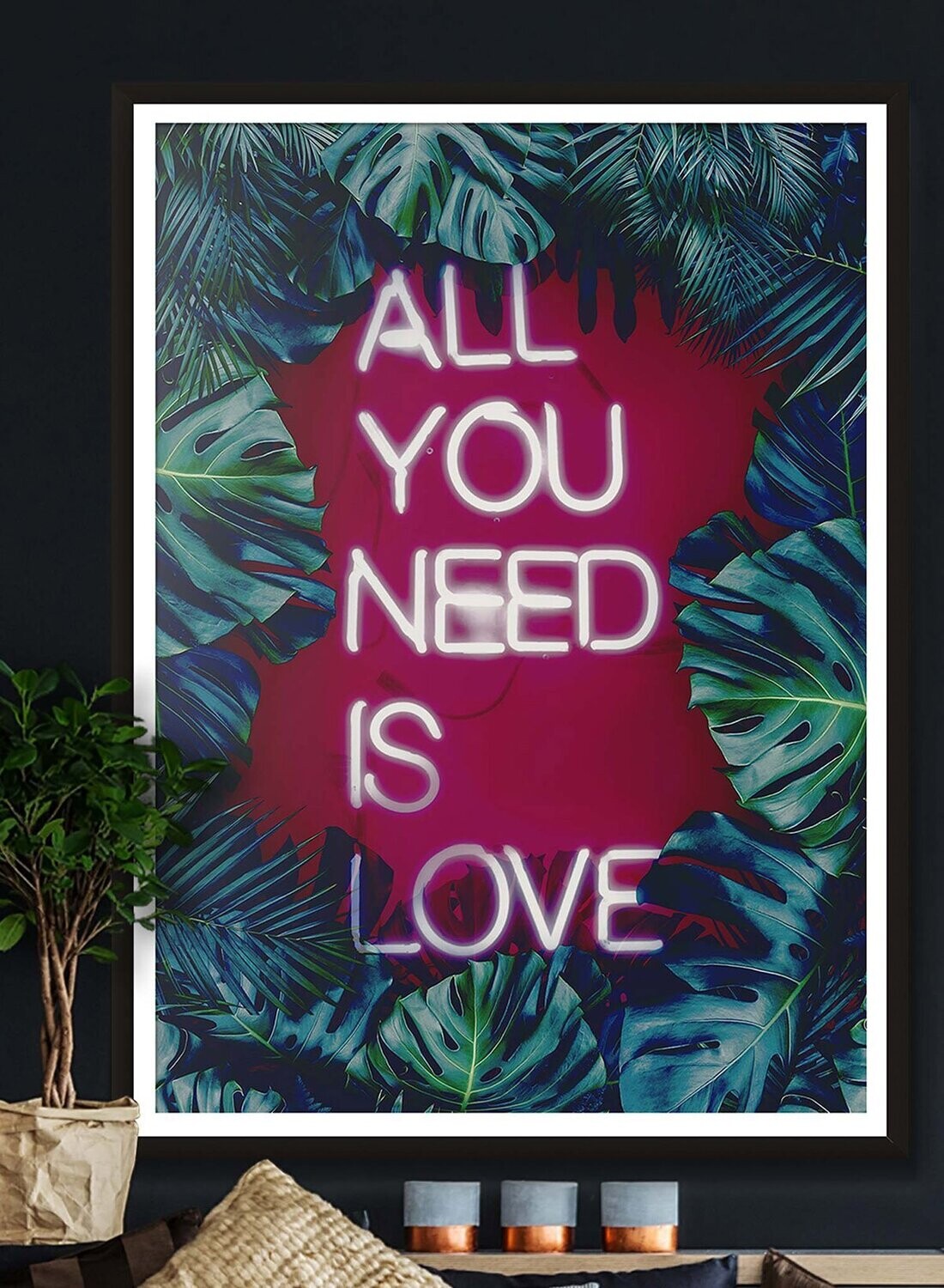 All You Need Is Love Neon Wall Art Print