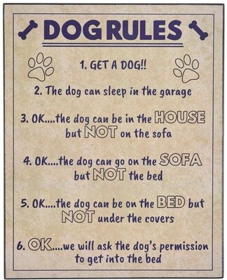 Dog Rules Plaque